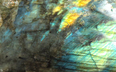 Rough uncut gemstone with inclusions